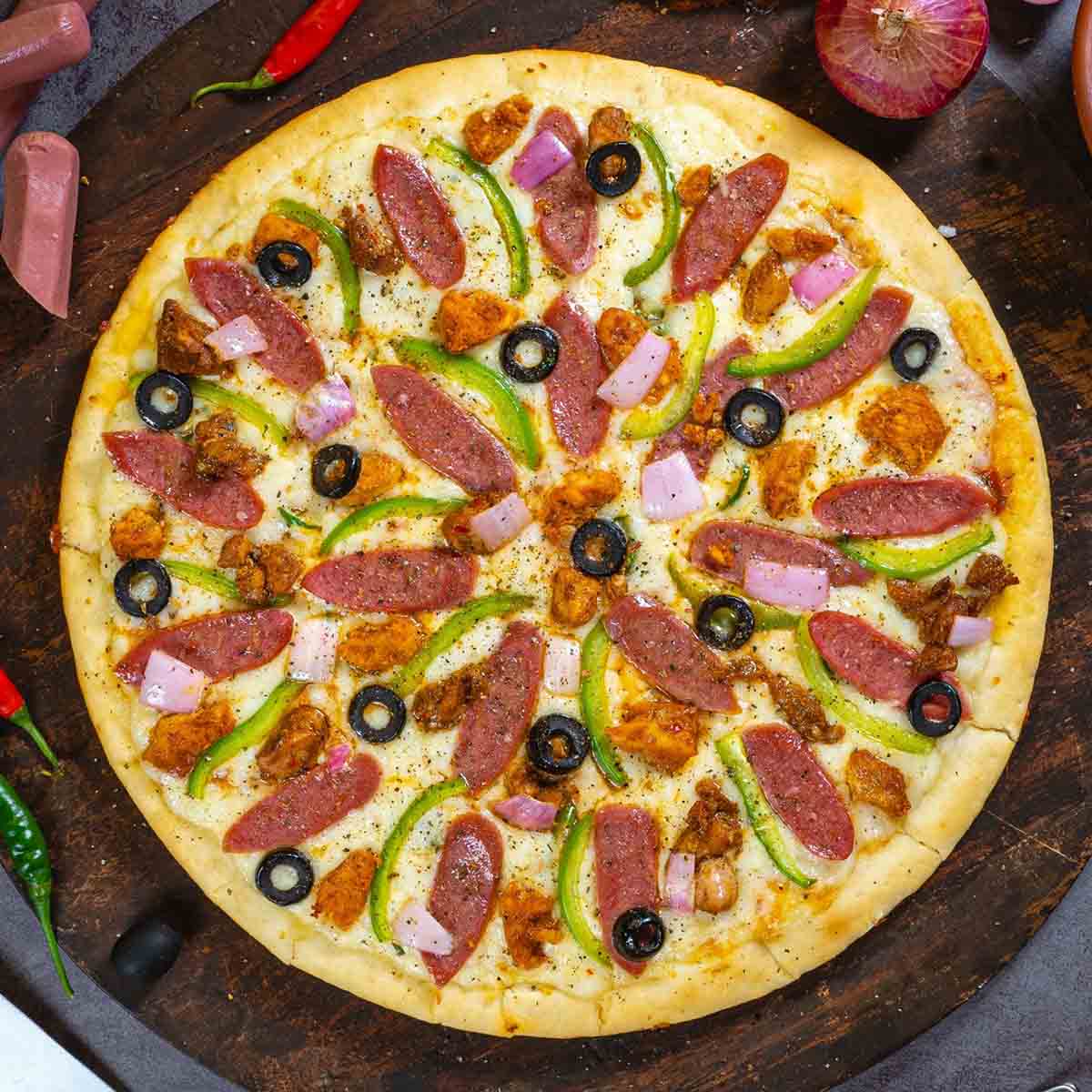 Meaty Onion Pizza